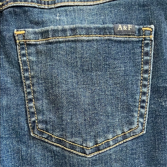 Abercrombie Kids Dark Blue Distressed Jeans - Picture 5 of 8
